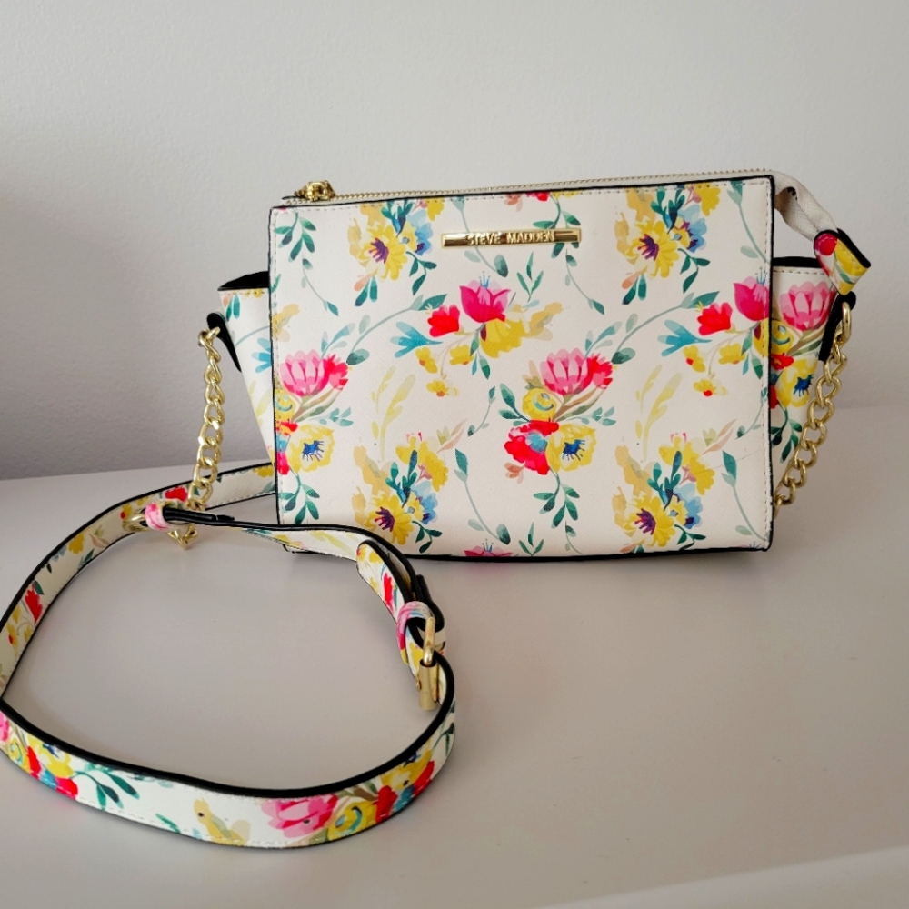 Steve Madden Blexi Crossbody Yellow Floral Bag